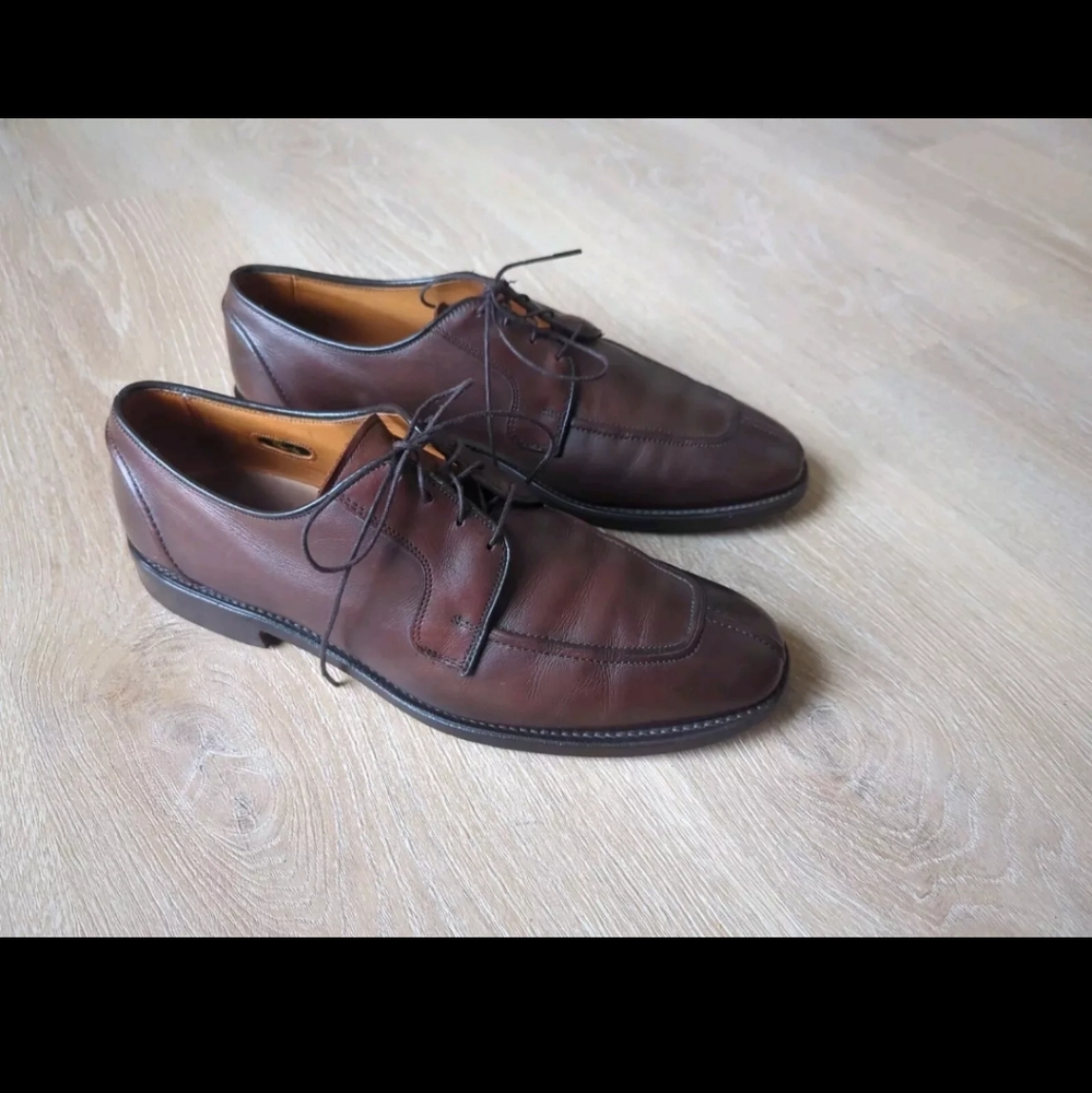 Allen Edmonds Hancock Brown Split-Toe Derby Oxfords Dress Shoes Size 10.5b
